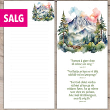 SALG: Brevsett til minnehøytiden – 25 smale ark med konvolutter